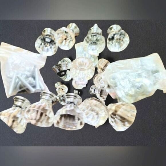 Cabinet / Dresser KNOBS Chrystal STYLE SPARKLE! SILVER-TONE - Picture 4 of 8
